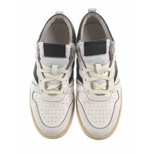 Rhude Black Rhecess Leather Low-Top Sneakers Men Size 8 Tricolor‎